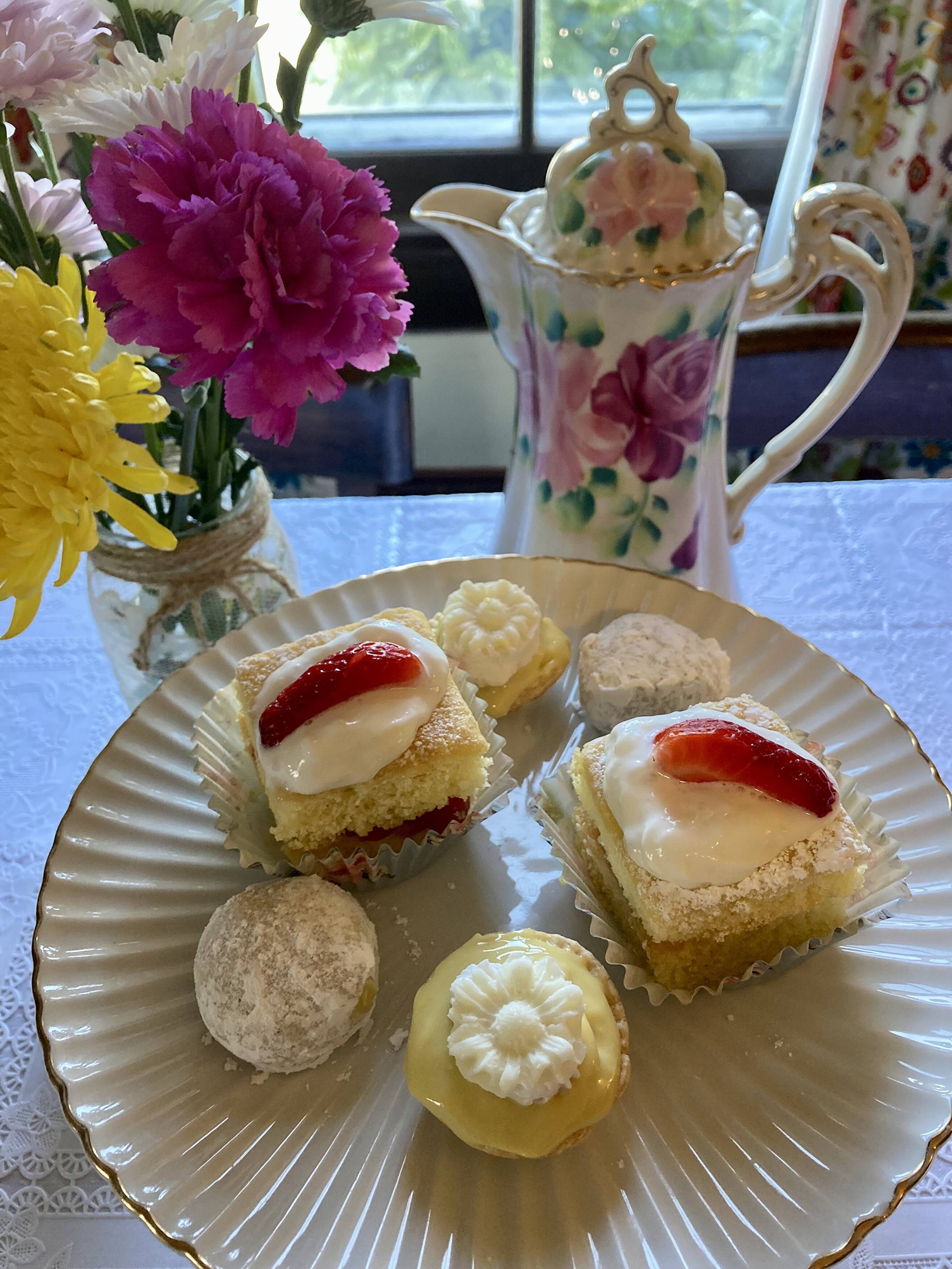 Spring Desserts featured on the Lady Victorian Tea.